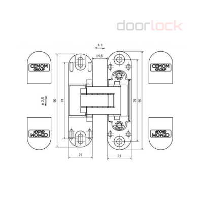 Петля скрытая CEMOM ESTETIC 978