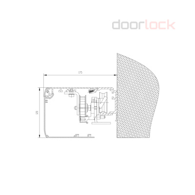 Автоматическая раздвижная двухстворчатая дверь GEZE ECdrive для ширины прохода до 3000 мм, с дисплейным программатором, без радаров, без створок