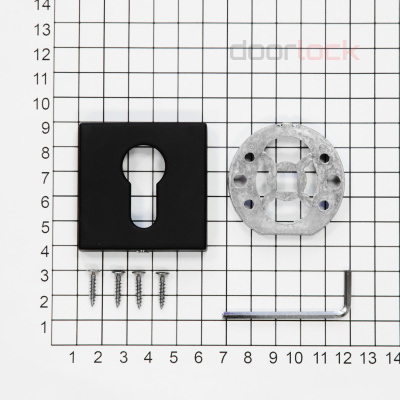 Ключевина под цилиндр DOORLOCK ES02/S/С CP полированный хром , квадратная розетка