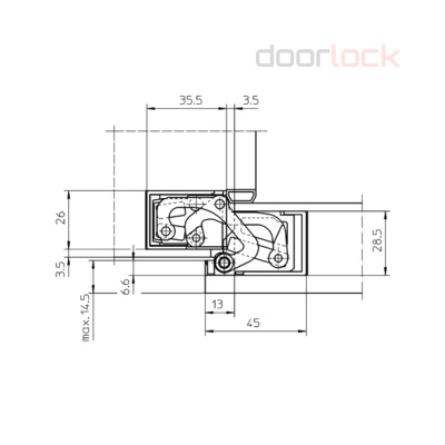 Петля SIMONSWERK Tectus TE 380 F1 (полиэфирное покрытие под матовый хром)