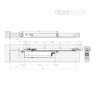 Врезной доводчик DL 700 ITS / М (с функцией Hold-Open)