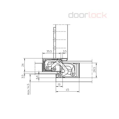Петля SIMONSWERK Tectus TE 380 F1 (полиэфирное покрытие под матовый хром)