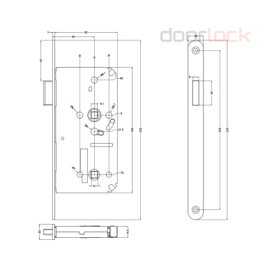 Корпус замка Bonaiti B-Klass Mod.17 с магнитной защелкой