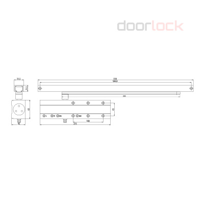 Доводчик DOORLOCK DL300S Size 3-5
