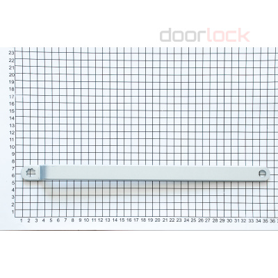 Рычаг удлиненный для скользящей тяги DL100S серебристый для монтажа с обратной стороны петель