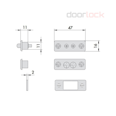 Контактная группа для подачи питания к замку