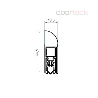 Порог автоматический накладной Athmer Isolporte Deco silver, silicone