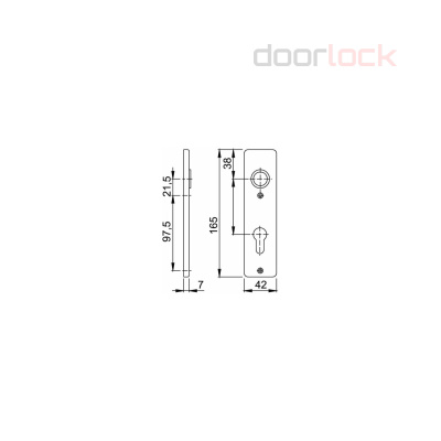Накладка под цилиндр HOPPE 202KP PZ72 F1